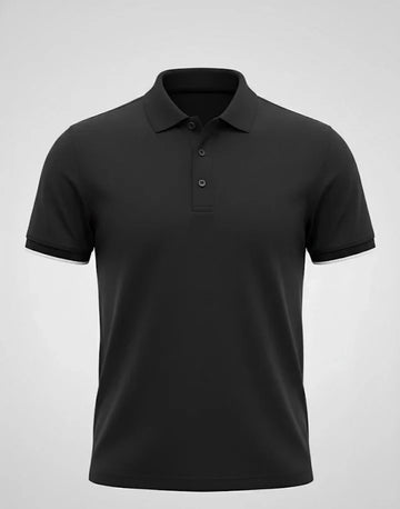 Classic Black Polo Shirt – Cotton Comfort & Premium
