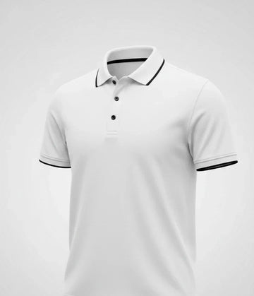 Classic White Polo Shirt – Cotton Comfort & Premium