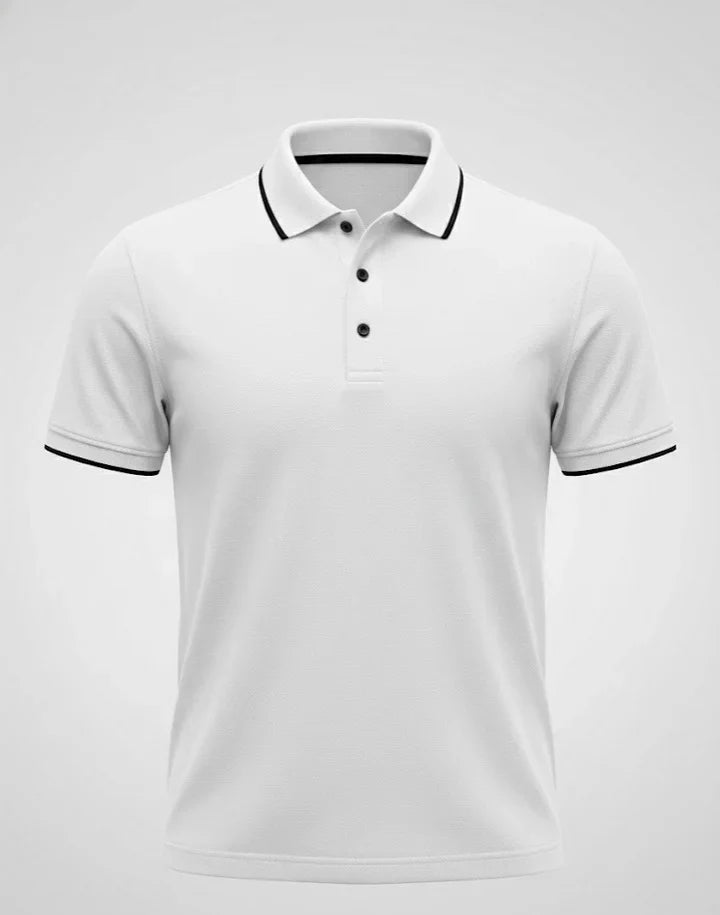 Classic White Polo Shirt – Cotton Comfort & Premium